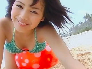 Sex on the beach with Rion Sakamota and a ball for a nipple-tingling time!