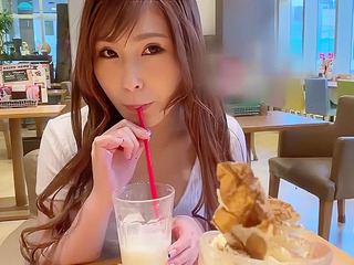 Nasty Japanese date, whore does footjob before cowgirl fuck