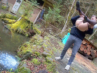 Outdoor Painful Enema for Japanese Whore, Unforgettable Humiliation