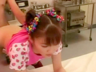 Lovely Asian teen fucked hard on the hospital bed