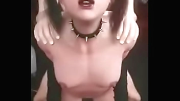 Goth femboy from behind